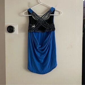 Lululemon Blue and Black Athletic Tank Top size 4